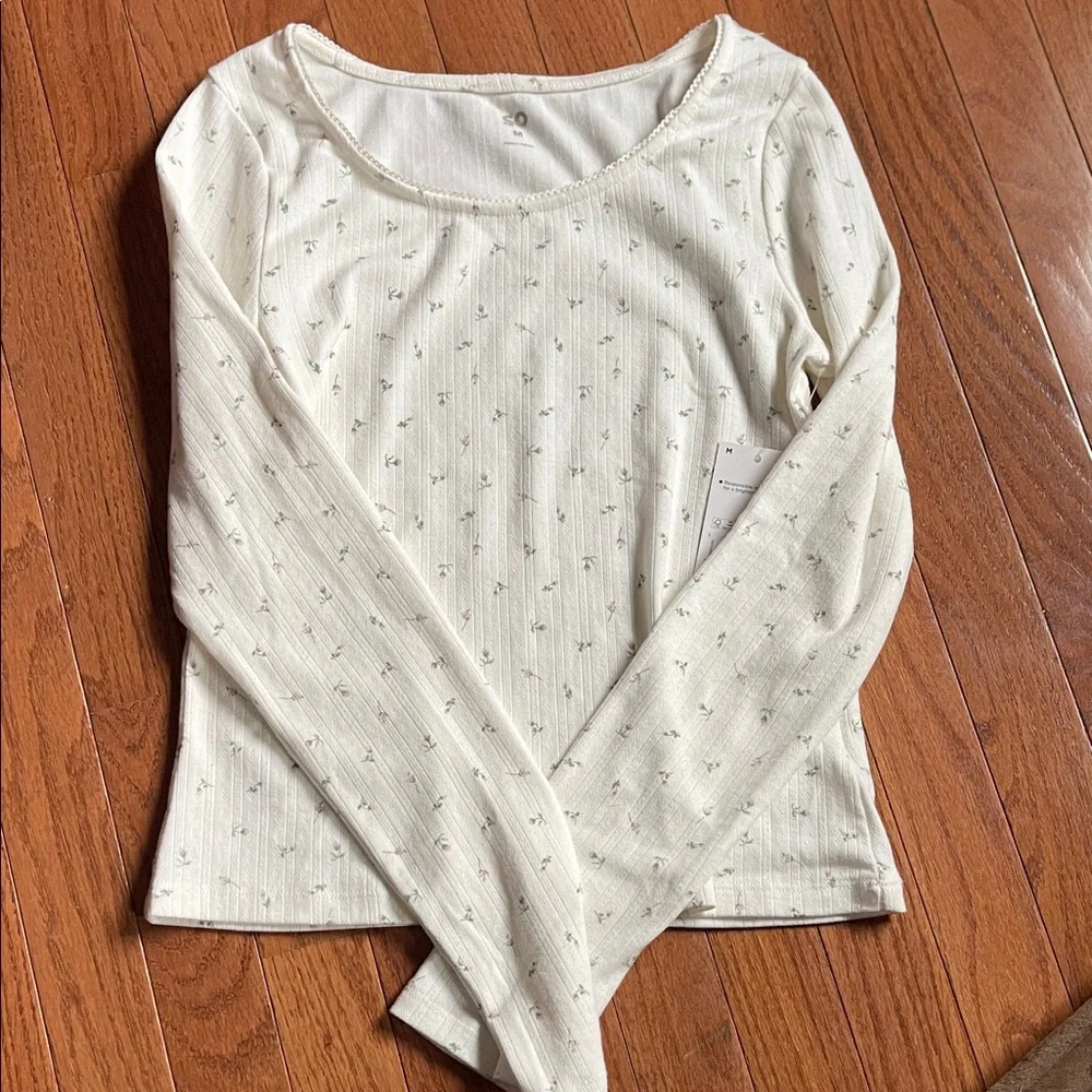 Cream Long Sleeve Top - Picture 1 of 3